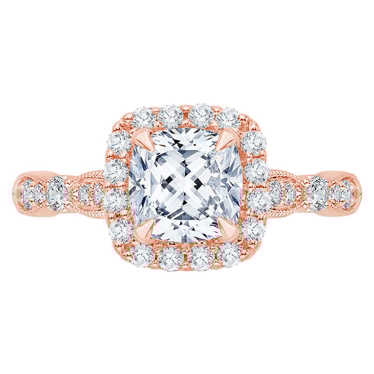Zauberhafter Rosegold Verlobungsring mit Diamanten 74287