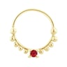 Goldenes Septum Piercing mit Rubinen Arla