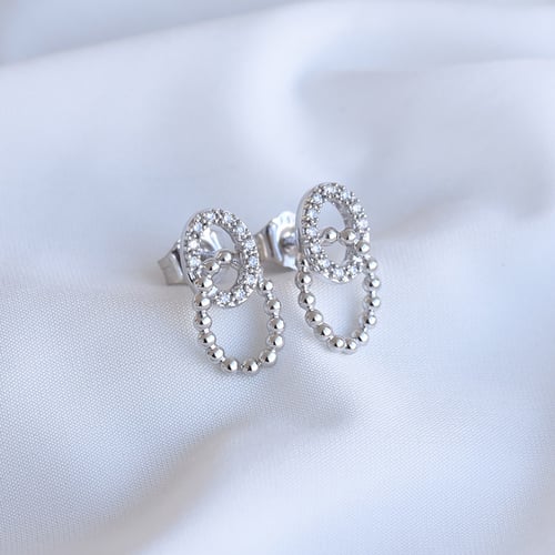 Durchflochtene Ohrringe mit Diamanten Helene