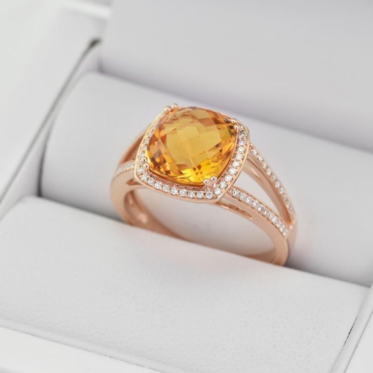 Citrinring aus Gold 17019