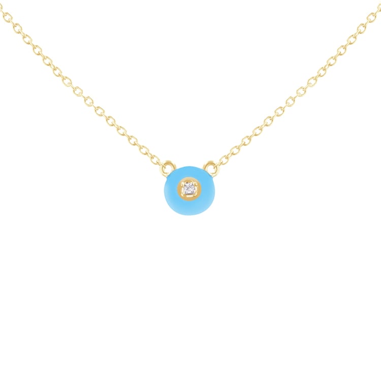 Halskette aus Keramik mit einem Lab Grown Diamanten Celina 120910