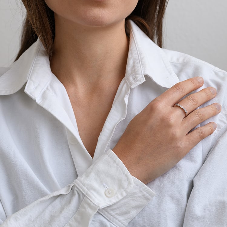 Eternity Ring mit Moissaniten und großer Komfortring Betsy 135547