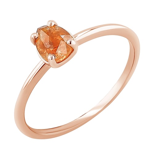 Goldener Ring mit Salt and Pepper Diamant in Birnenform Lorelei