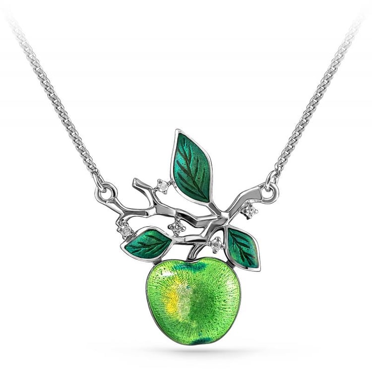 Silberner Anhänger mit Diamanten