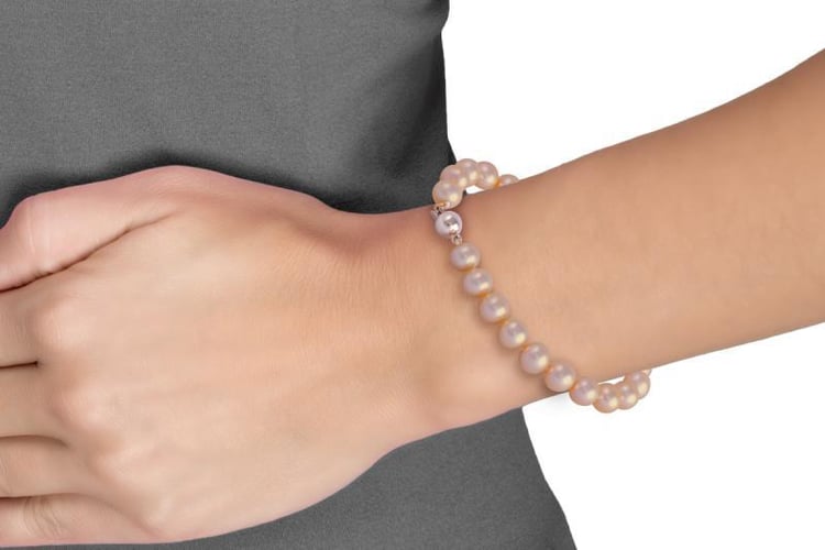 Perlenset aus Gold Dehlia 7824