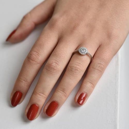 Verlobungsring mit Diamanten in Sonnenform Tafne