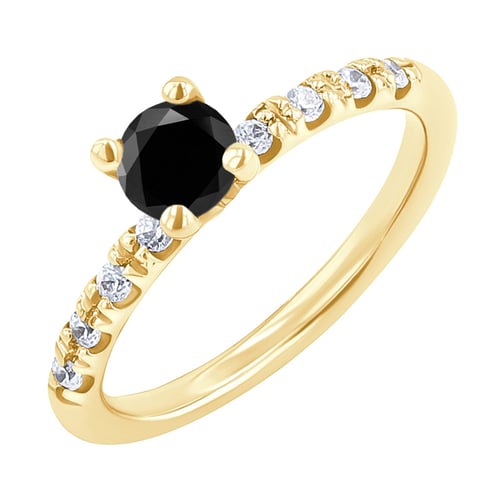 Verlobungsring mit schwarzem Diamant Megha