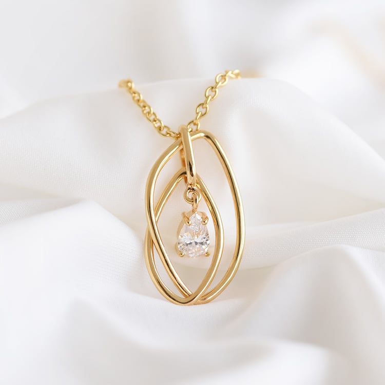 Vergoldeter Anhänger mit Zirkonia Aryana 90705