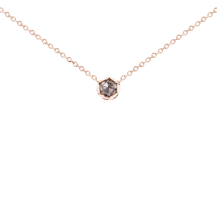 Minimalistische Kette mit einem Salt and Pepper Diamanten Ameera 99827