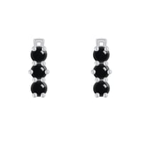 Silberne Ohrringe mit schwarzen Onyxen Miuccia