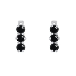 Silberne Ohrringe mit schwarzen Onyxen Miuccia