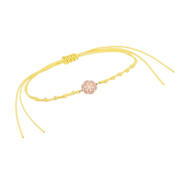 String Armband mit dem Yoga Symbol Flower of Life