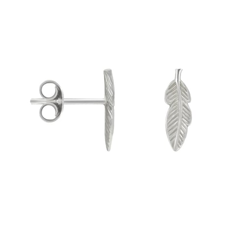 Silberne Ohrringe Feather