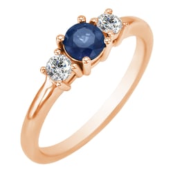Wunderschöner Verlobungsring mit Saphir und Diamanten Manish