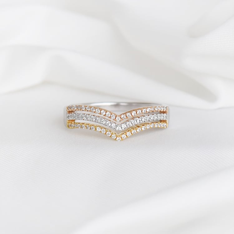 Goldring mit Diamanten 92789