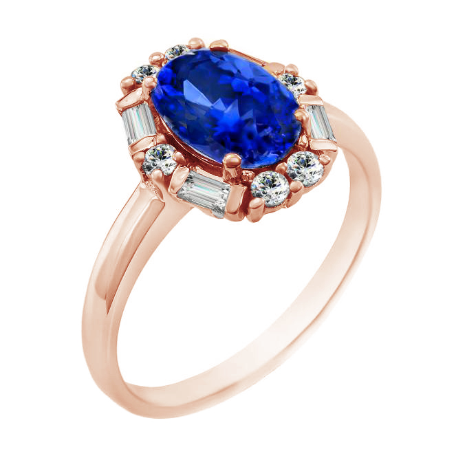 Tansanitring mit Diamanten Faline 83683