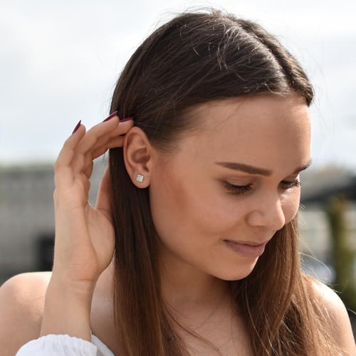 Goldene geometrische mix &amp; match Ohrringe Aine