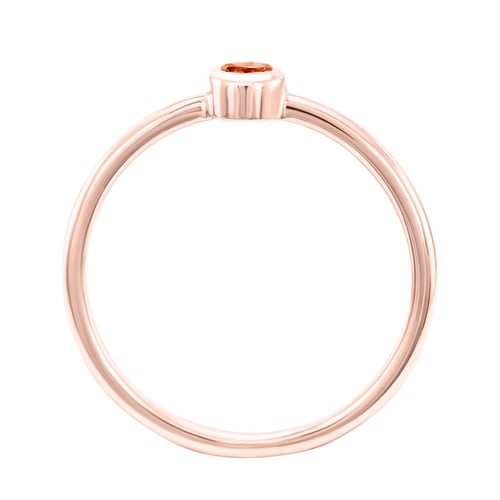 Minimalistischer Goldring mit Padparadscha-Saphir Emilien