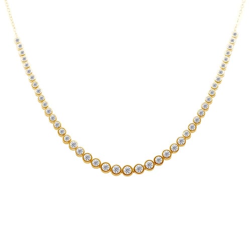 Luxuriöse Silberkette mit Lab Grown Diamanten Sofi