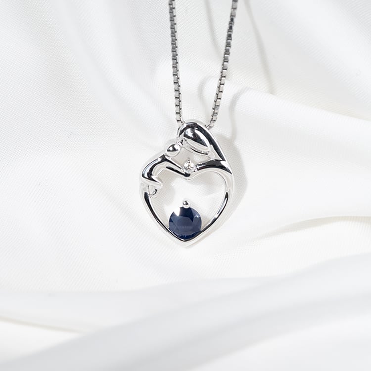 Anhänger Mutter und Kind mit Saphir und Diamanten Ella 131165