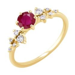 Verlobungsring mit Rubin und Diamanten Olha