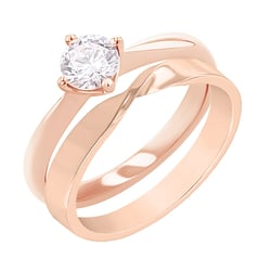 Ringset mit einem Diamant Ihrer Wahl Modeste