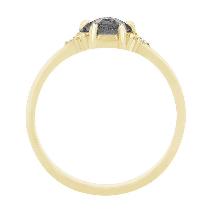 Salt and Pepper Diamant im goldenen Ring Stefan 82616