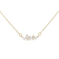 Goldene Cluster-Kette mit Diamanten Kianna