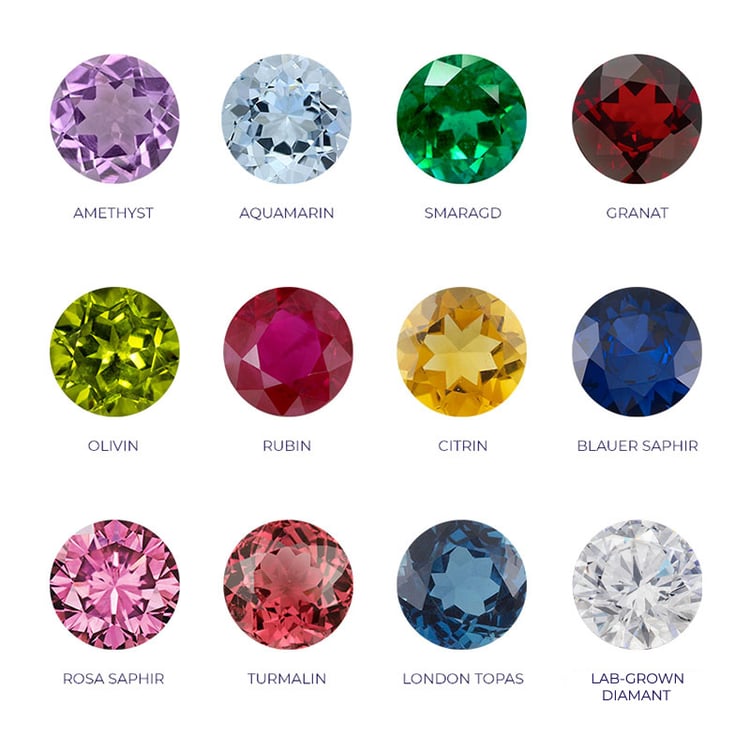 Silberner personalisierter Anhänger mit Edelstein und Buchstaben Larry 137325