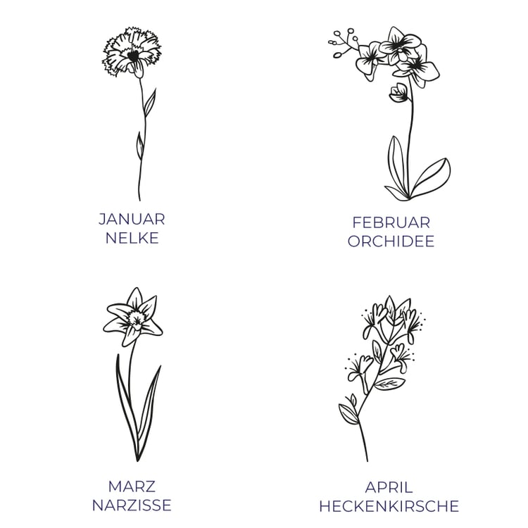 Ovaler Ring mit eingravierter Blume Agatha 101203