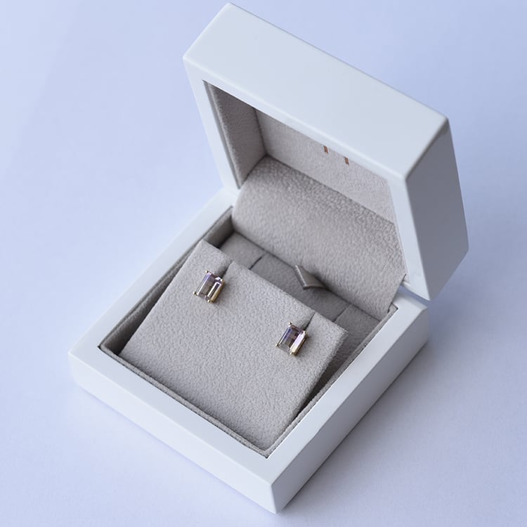 Ohrringe aus Gold mit Ametrinen in Eppi-Geschenkbox 63057