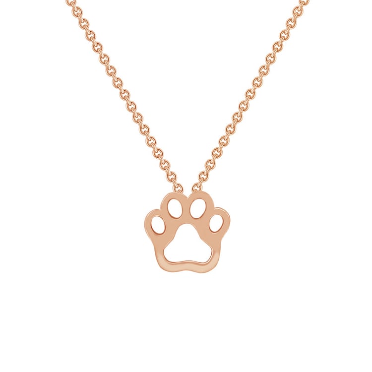 Goldanhänger mit Hundepfote Rosegold 58780