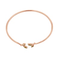 Goldener minimalistischer Armreif mit Olivenblättern Hulme