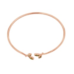 Goldener minimalistischer Armreif mit Olivenblättern Hulme