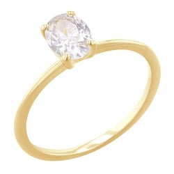 Verlobungsring mit einem ovalen Lab Grown Diamanten Frost