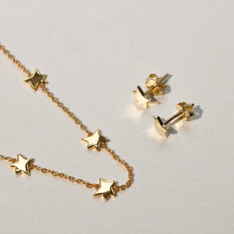 Silberne Kette mit Sternen Der Kleine Prinz 138137