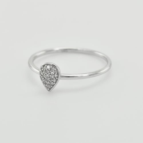 Goldring mit Tropfen voller Diamanten Lestia