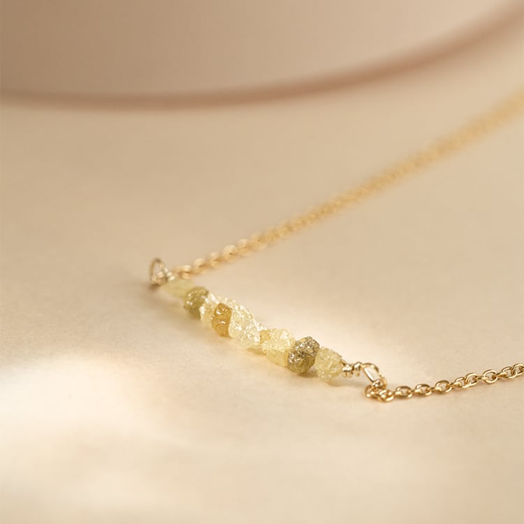 Armband mit gelben ungeschliffenen Diamanten Wiul 120360