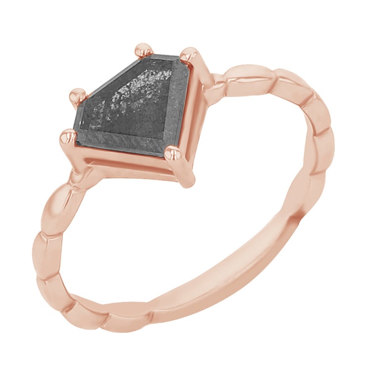 Goldener Ring mit einem Salt and Pepper Diamanten Page