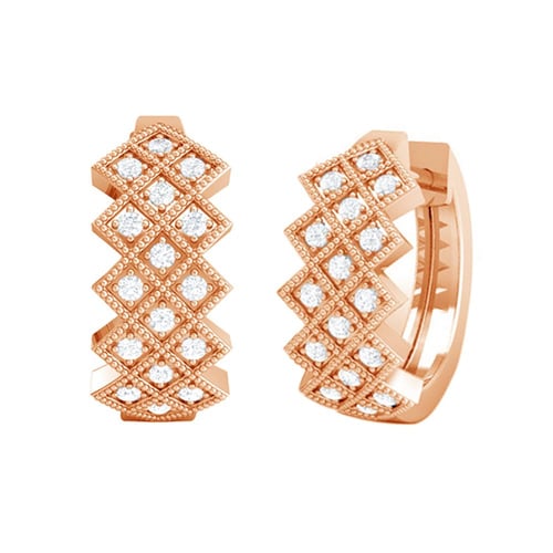 Goldene Creolen mit Diamanten Audhild