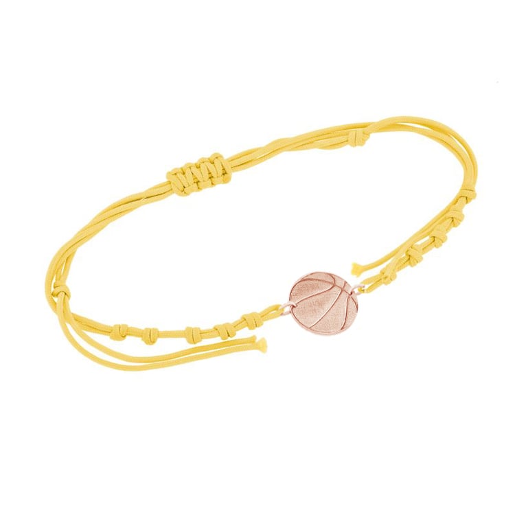 String-Armband Ball mit Gravur Ihrer Wahl Basketball