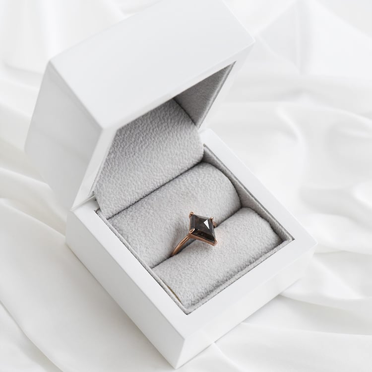 Minimalistischer Ring mit Salt and Pepper Diamanten Iban 91033