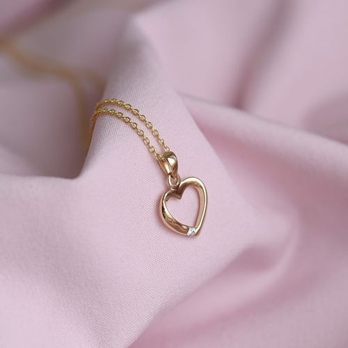 Schmuckset aus Gold in Herzform mit Diamanten Monroe