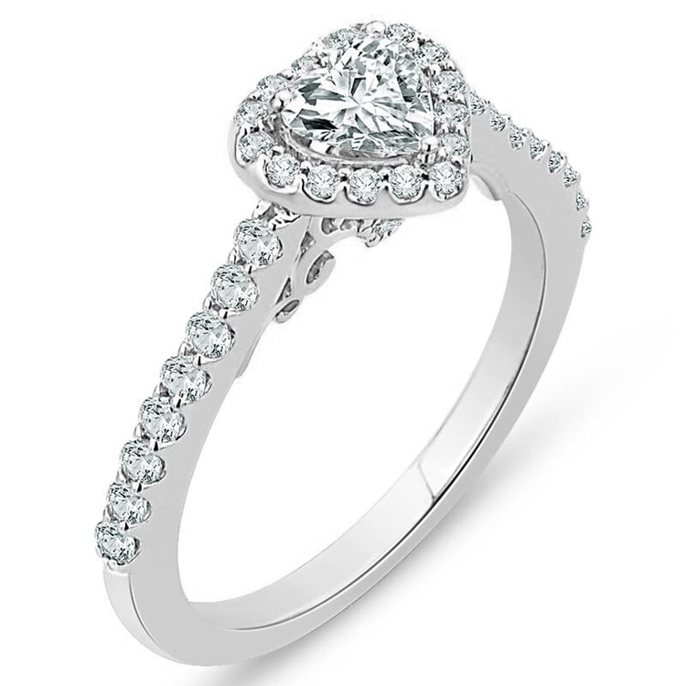 Hezschliff Diamant im goldenen Verlobungsring 74951