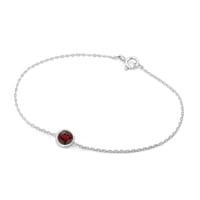 Armband aus Platin mit Granat Arleth