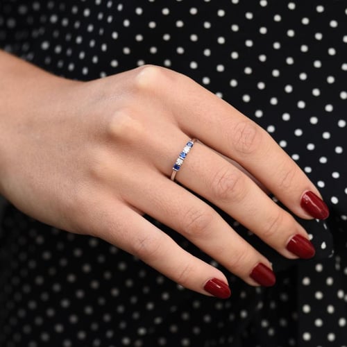 Eternity-Ring mit Saphiren und Diamanten Dalis