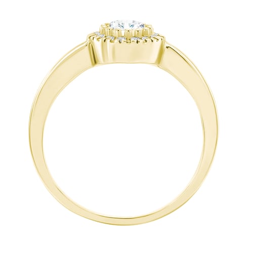 Verlobungsring mit Diamanten in Sonnenform Tafne