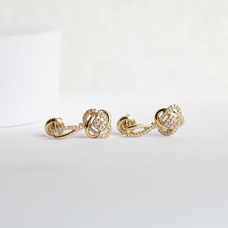 Geflochtene Diamantohrringe Eamon 147775