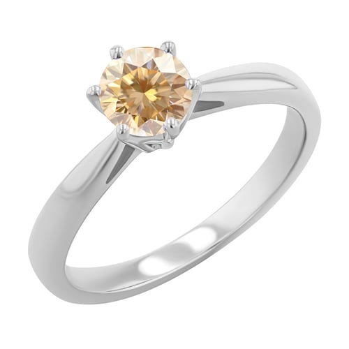 Verlobungsring mit Champagner Diamant Sati