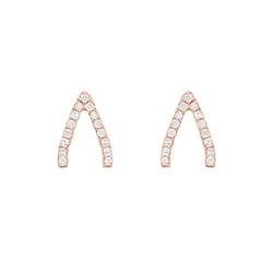 Minimalistische Ohrringe mit Diamanten Wishbone